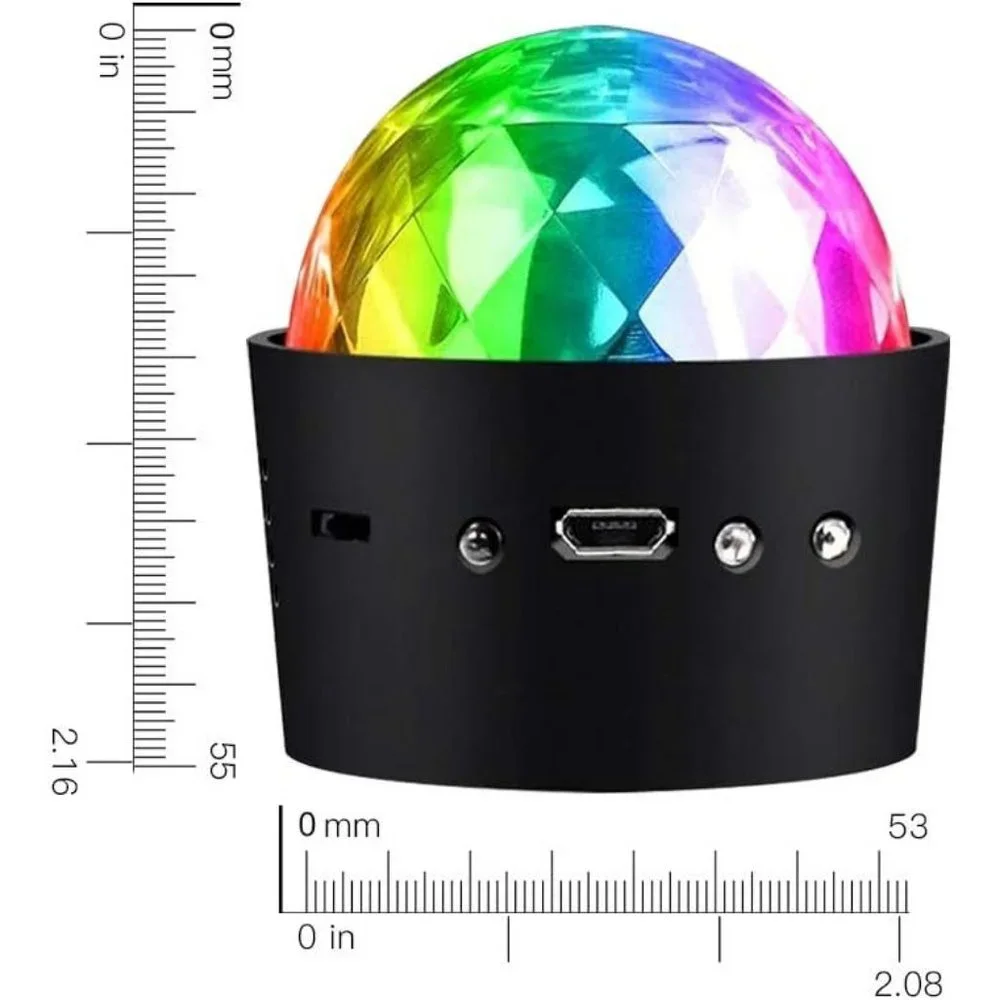 Disco Sound Activated Multicolor Lights Music Ball for Car and Room